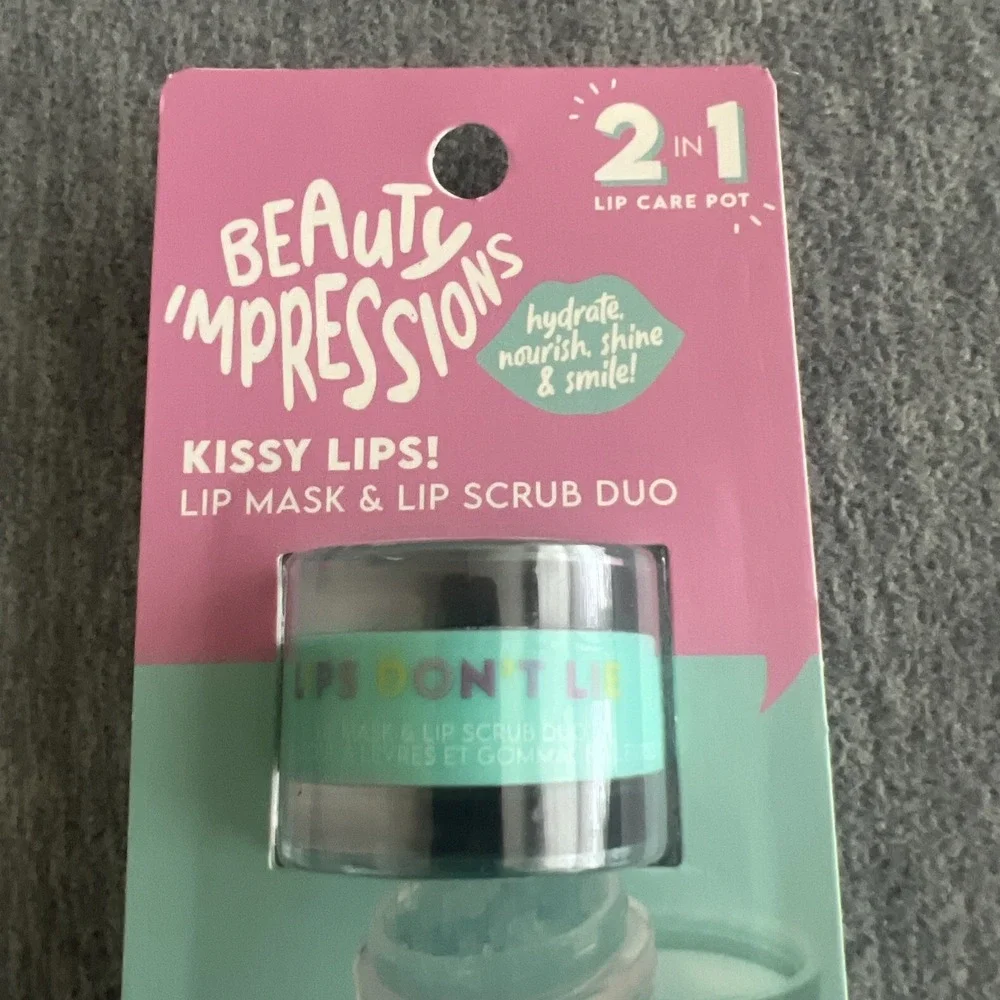 Beauty Impressions Kissy Lips Mask & Scrub Duo Viral TikTok Nourishing Vit E New
